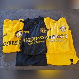 Legends Soccer Kids Shirt, Shorts And 3/4 Zip Hoodie In Yellow and Black